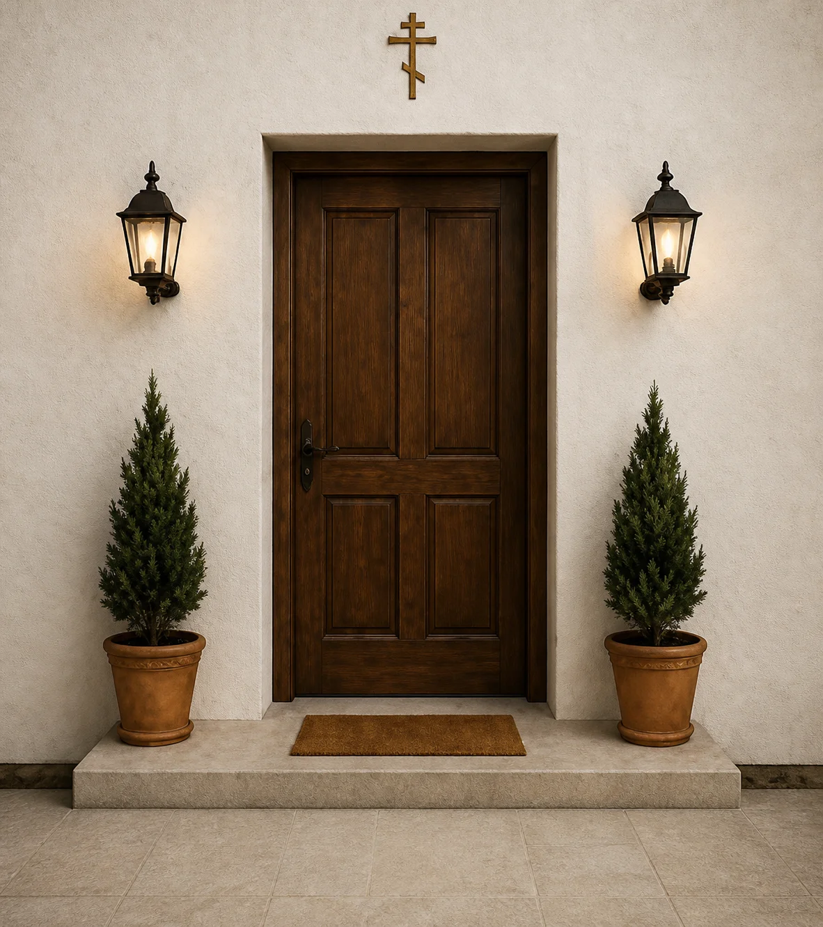 Entrance to the Athos Spiritual Centre in Lviv