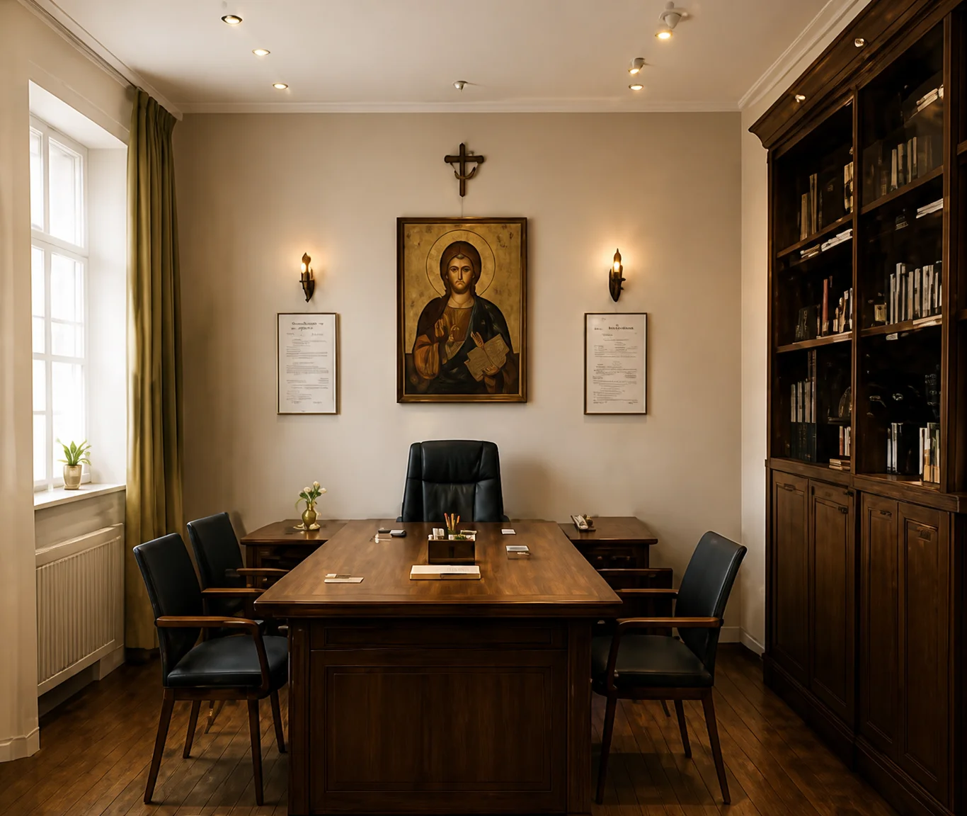 Reception room in the Athos Spiritual Centre